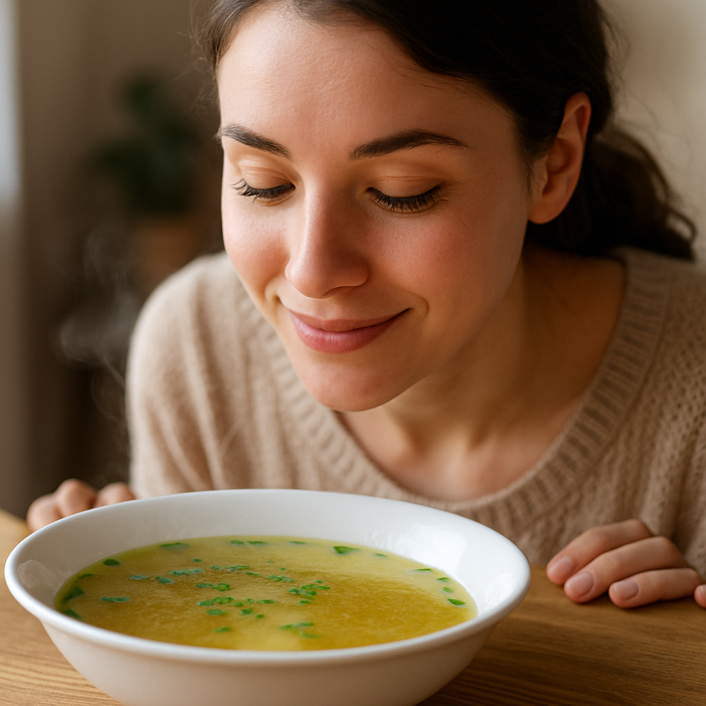 Caldo de huesos dorado