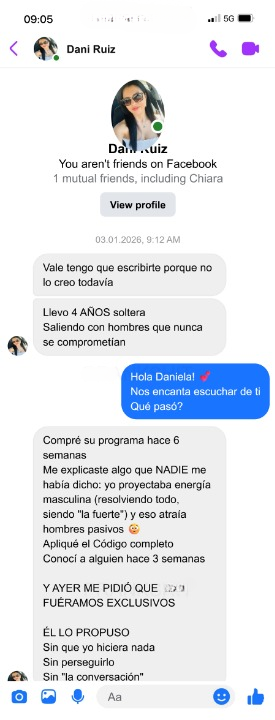 Testimonio Dani Ruiz - Facebook Messenger