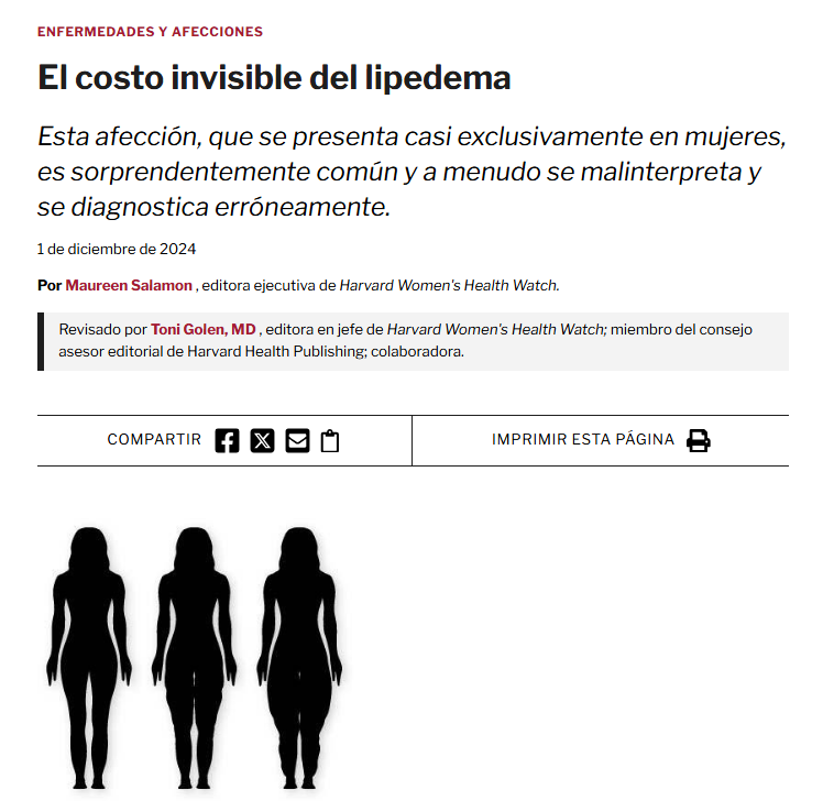 Harvard Health - El costo invisible del lipedema